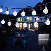 50 LED Solar Globe Fairy Lights - 8 Modes Waterproof String Lights with 800mAh Battery with Remote
